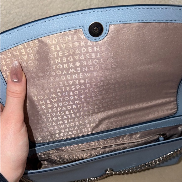 Kate Spade Slate Blue Shoulder Bag with Chain - Picture 5 of 7